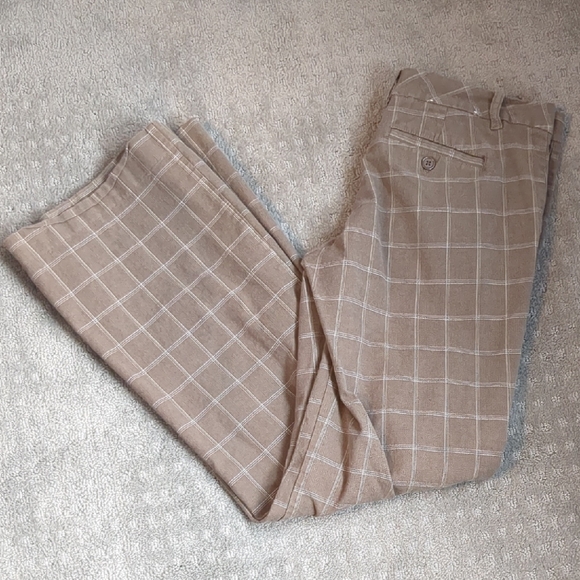 GAP Pants - Tan Plaid Trousers
